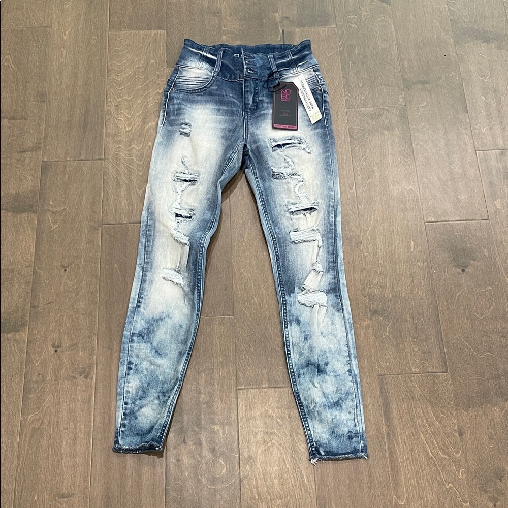 Girl Size 1 Distressed High Rise Jeans